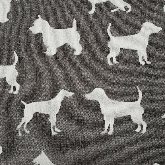 Dog Pet Feeding Mat 13x19" Non Slip Cotton Food Water Bowl Placemat Gray White - Picture 3 of 8